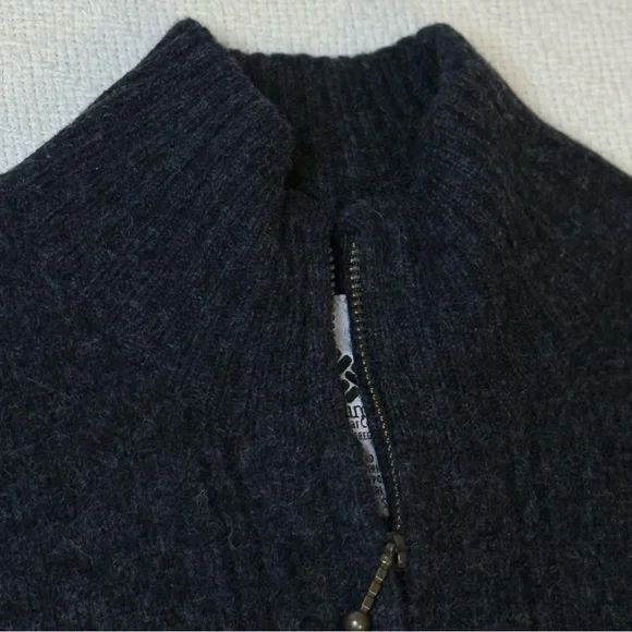 S Columbia Merino wool Dark Gray Turtleneck Sweater - Picture 6 of 14